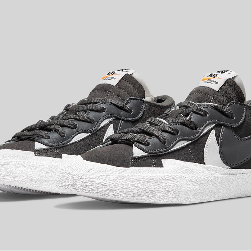 Nike x sacai Blazer Low 'Iron Grey' - Men's Size 11 / EU 45 (DD1877-002)